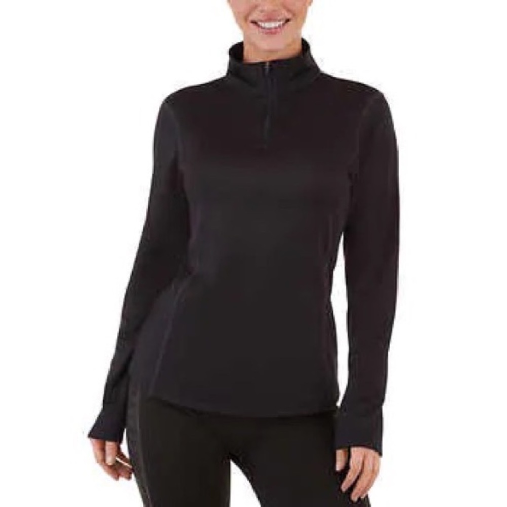 🆕 BLACK - [spyder] women's baselayer 1/4 zip top fleece size large